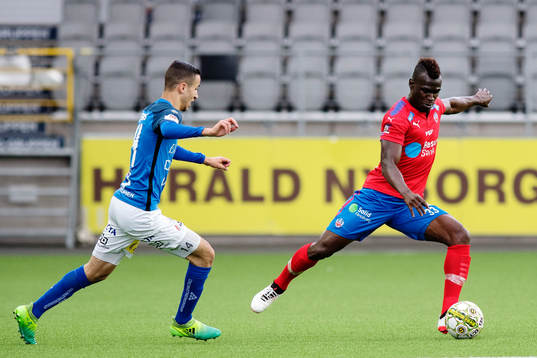 Norrbys Abdelrahman Saidi och Helsingborgs Edwin Gyimah