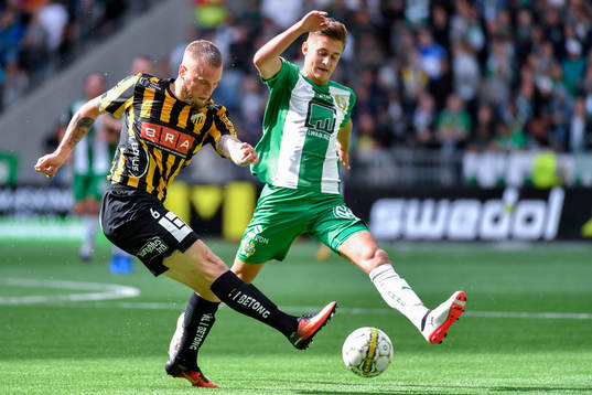 Häckens Alexander Faltsetas och Hammarbys Leo Bengtsson