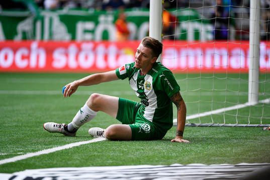 Hammarbys Birkir Már Saevarsson deppar