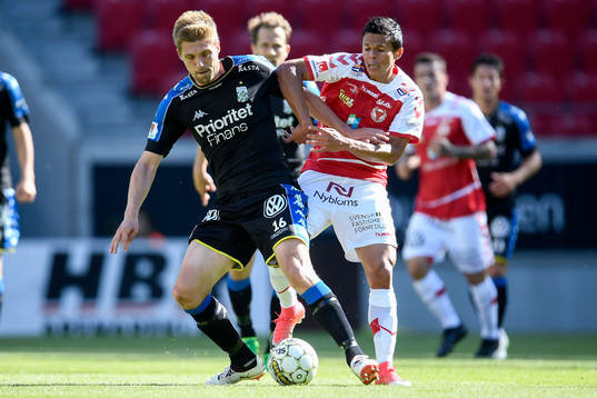 IFK Göteborgs Mikael Boman och Kalmars Romário Pereira