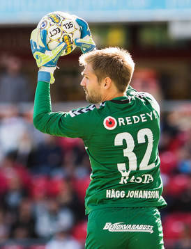 Kalmars målvakt Lucas Hägg-Johansson