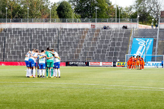 Tomt på AFC Eskilstunas läktarsektion