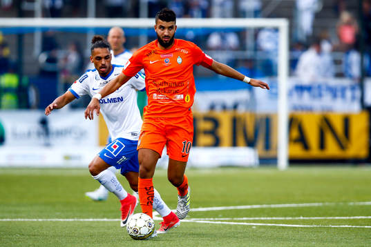 AFC Eskilstunas Omar Eddahri och Norrköpings Alexander