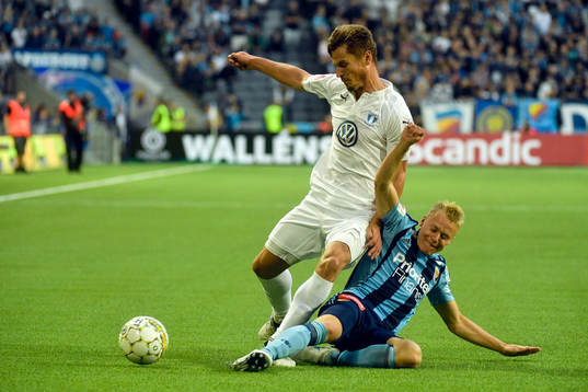 Malmö FFs Markus Rosenberg och Djurgårdens Elliot Käck