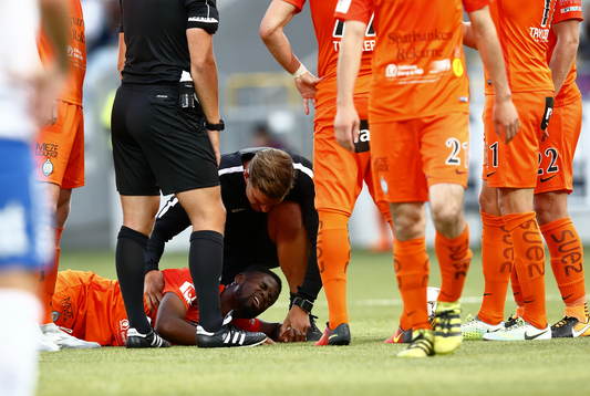 AFC Eskilstunas Mohamed Buya Turay skadad