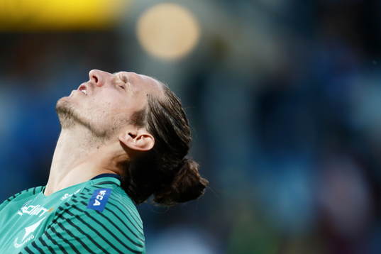 Norrköpings målvakt David Mitov Nilsson jublar