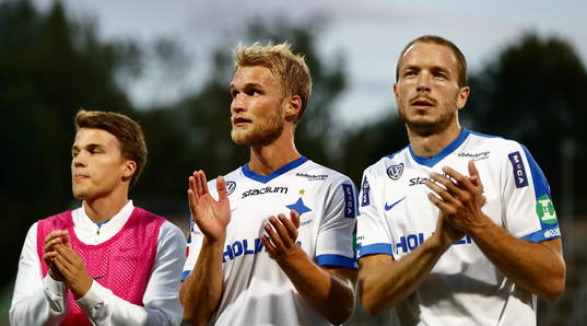 Norrköpings Sebastian Andersson och Jón Gudni Fjóluson