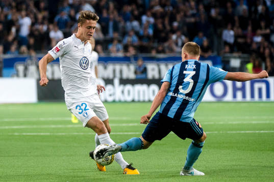 Malmö FFs Mattias Svanberg och Djurgårdens Elliot Käck