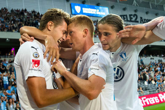 Malmö FFs Mattias Svanberg, Anders Christiansen och Pawel