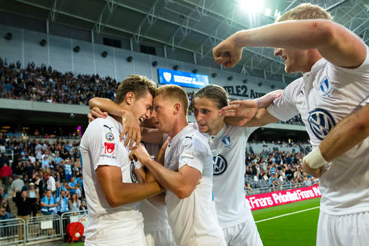 Malmö FFs Mattias Svanberg, Anders Christiansen och Pawel