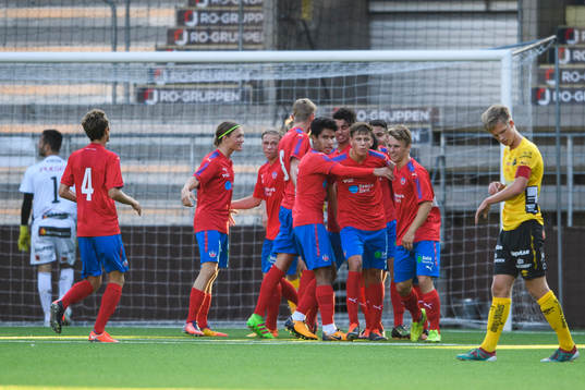 Helsingborgs spelare jublar
