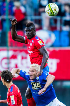 Helsingborgs Edwin Gyimah och Åtvidabergs Pekka Lagerblom