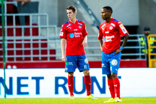 Helsingborgs Adam Eriksson och Bradley Surprise Ralani