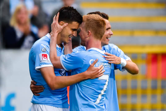 Malmö FFs Alexander Jeremejeff och Anders Christiansen