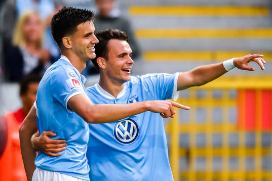 Malmö FFs Alexander Jeremejeff och Anders Christiansen