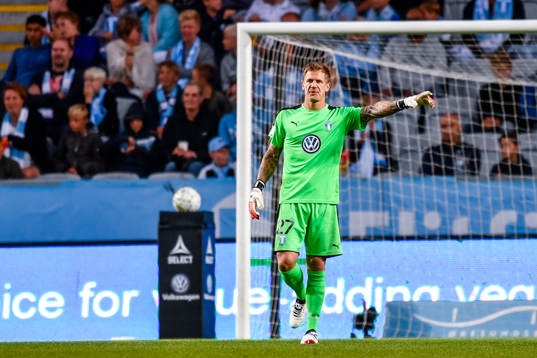 Malmö FFs målvakt Johan Dahlin