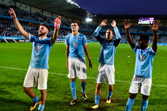 Malmö FFs Erdal Rakip , Alexander Jeremejeff , Magnus