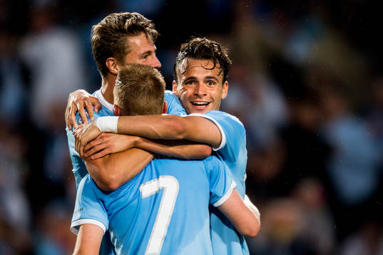 Malmö FFs Anders Christiansen kramar om Mattias Svanberg