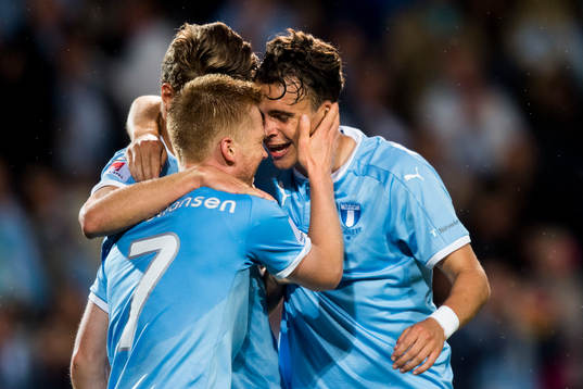Malmö FFs Anders Christiansen kramar om Mattias Svanberg