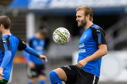 Halmstads Jesper Westerberg före fotbollsmatchen i