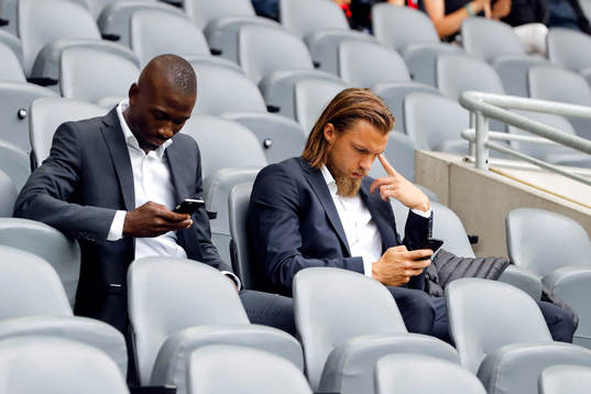 Hammarbys avstängda Pa Amat Dibba och Björn Paulsen