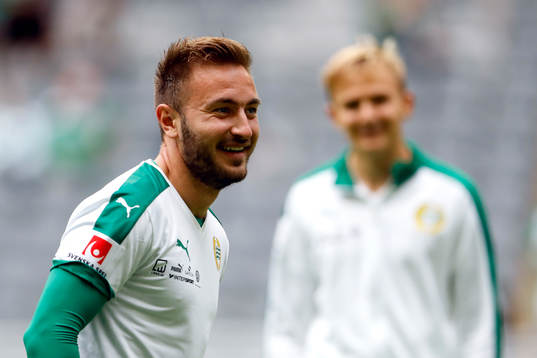 Hammarbys Muamer Tankovic och Oscar Krusnell