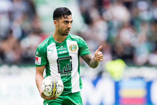 Hammarbys Jiloan Hamad gör tummen upp