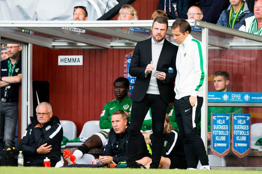 Jönköpings tränare Jimmy Thelin och assisterande