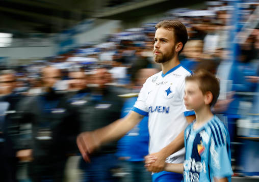 Norrköpings Andreas Blomqvist före fotbollsmatchen i