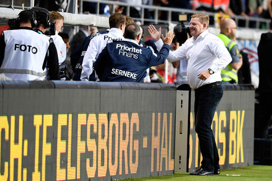 IFK Göteborgs tränare Alf Westerberg jublar