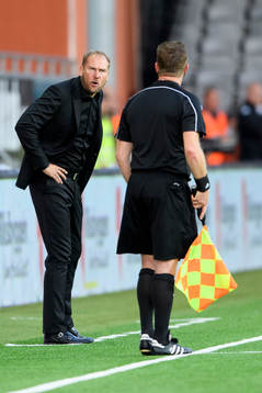 Elfsborgs manager Magnus Haglund reagerar