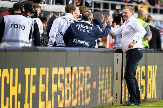 IFK Göteborgs tränare Alf Westerberg jublar
