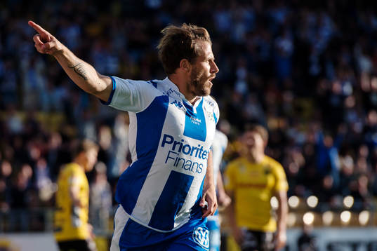 IFK Göteborgs Tobias Hysén jublar