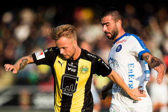 Hammarbys Sander Svendsen och Akropolis Makis Gezos