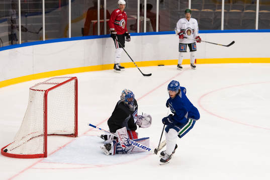 Henrik Lundqvist, Loui Eriksson, Viktor Svedberg och