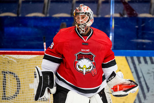 Malmö Redhawks målvakt Oscar Alsenfelt