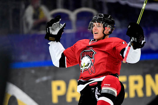 Malmö Redhawks Carl-Johan Lerby jublar