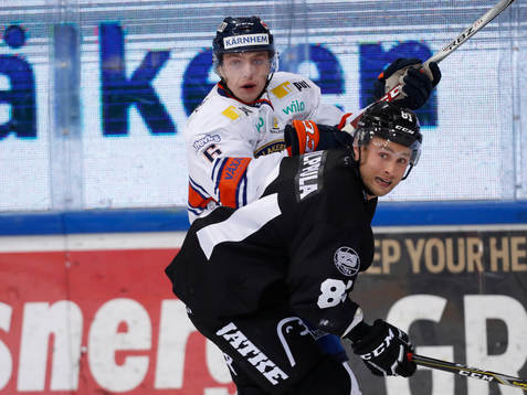 v6	Linus Högberg #6, Växjö Lakers and Ilari Filppula, TPS