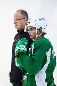 Rögles Mathias From och tränare Anders Eldebrink