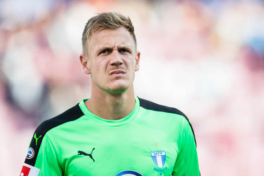 Malmö FFs målvakt Johan Dahlin