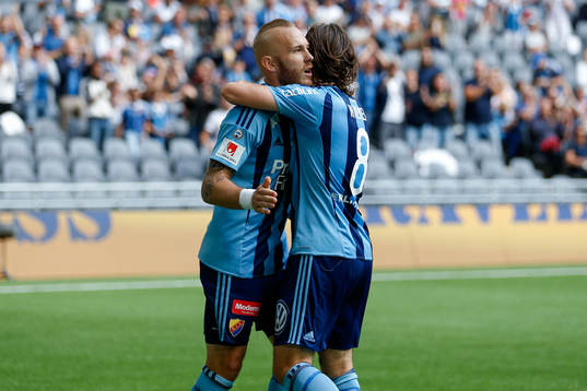 Djurgårdens Magnus Eriksson gjorde 1-0-målet på straff