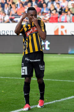 Häckens Nasiru Mohammed jublar