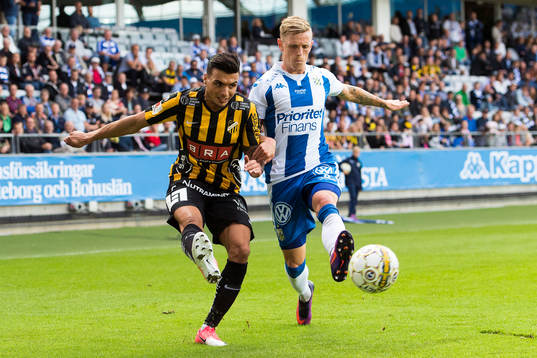 Häckens Ahmed Yasin och IFK Göteborgs Sören Rieks