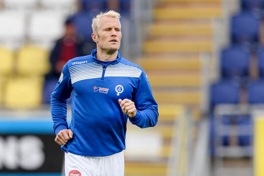 Åtvidabergs Pekka Lagerblom före fotbollsmatchen i
