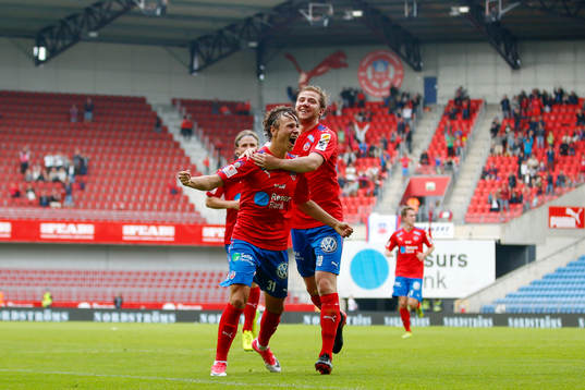 Helsingborgs Alex Timossi Andersson och Darijan Bojanic