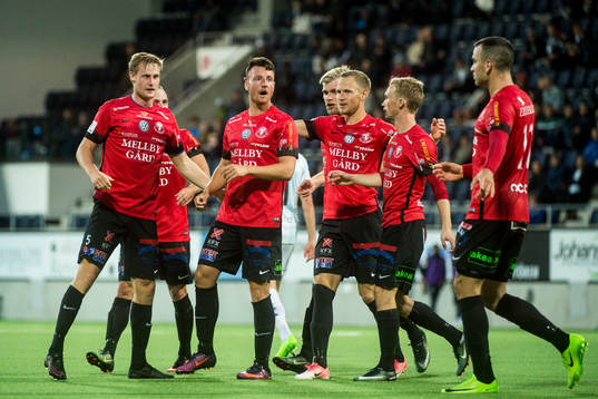 Trelleborgs spelare jublar