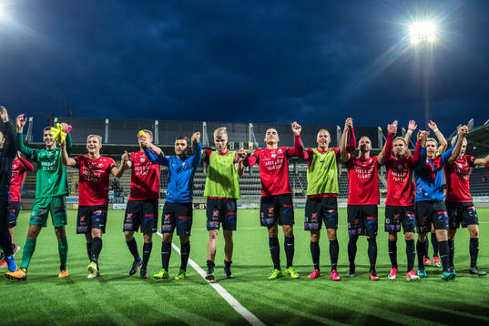 Trelleborgs spelare jublar