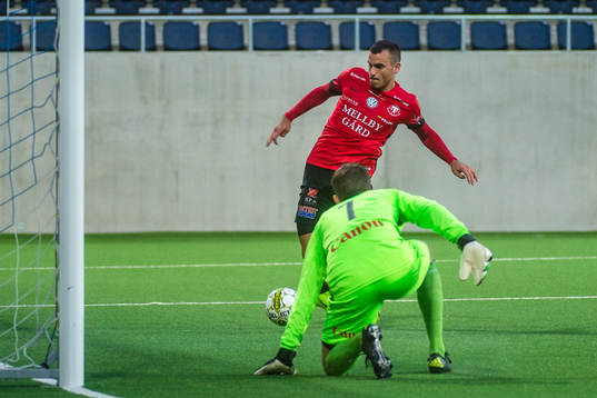 Trelleborgs Dino Islamovic gör 0-1