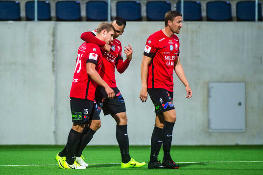 Trelleborgs Erik Andersson , Dino Islamovic och Marcus Pode