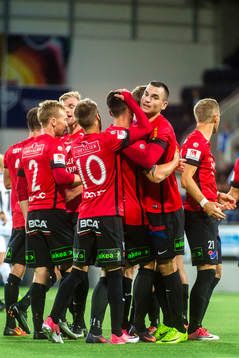 Trelleborgs spelare jublar